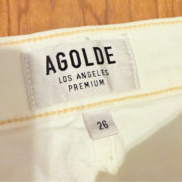 AGOLDE White Sophie High Rise Jeans Cropped Ankle size 26 - Picture 3 of 4